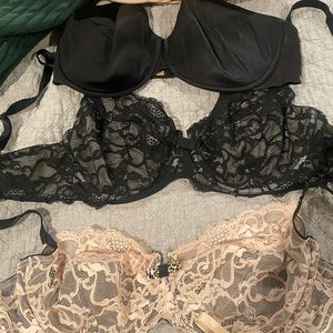 36 DD Vintage Style Bra and Strapless Bra Bundle